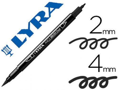Marcador lyra aqua brush aguarelavel dupla ponta fina e pincel preto , Lyra , 150914 , 4084900662373